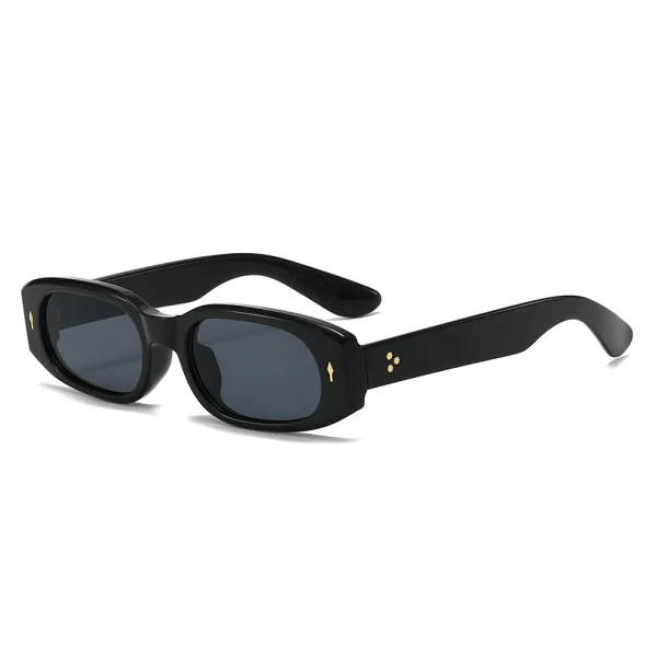 Fashion Vintage Rivets Decoration Rectangle Sunglasses UV400 Small Frame Punk Sun Glasses Men Women - Image 3