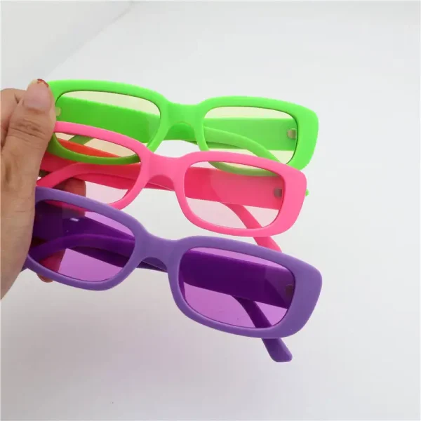 Small Framed Rectangle Plastic Candy Sunglasses Women 2025 Fashion Party Shades Designer Glasses Men Sunglasses - Image 4