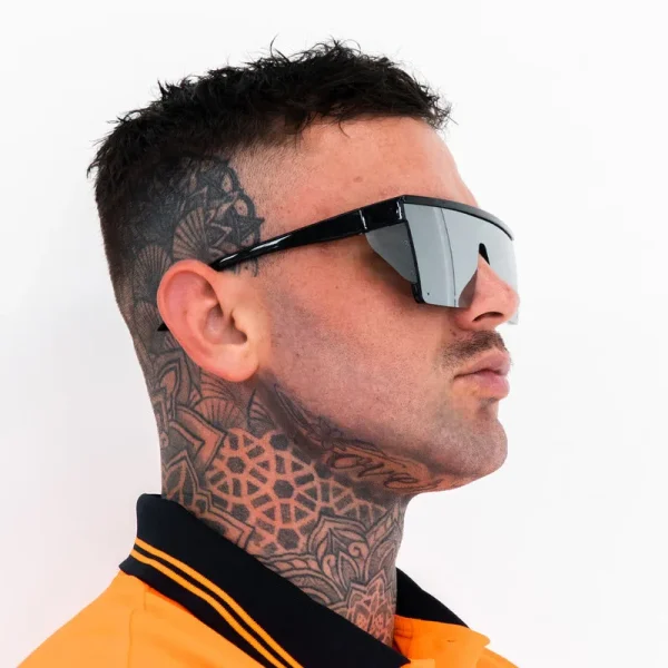 Safety Sunglasses Popular Custom Silver Shades Trendy Brand Women Men Protect Goggles Personality Oversize ANSI Z87.1 - Image 3