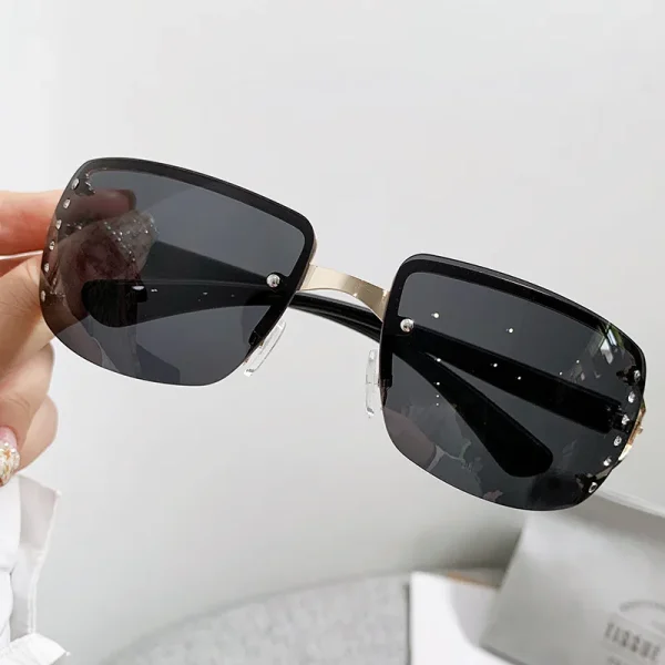 New Fashion Half Frame Style Driving Sun Protection Shades Ladies Gentlemen Vintage Sunglasses - Image 2