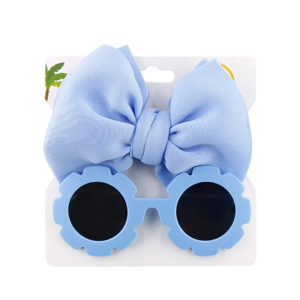 Fashion Round Children Sunglasses Belt Cute Cartoon Baby Toy Sun Glasses Cotton hair Solid Sunglasses Kids - Image 5