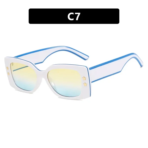 Fashion Oversized Shades Square Rectangle Frame Man Outdoor Trendy UV400 Women Ins Sunglasses - Image 5