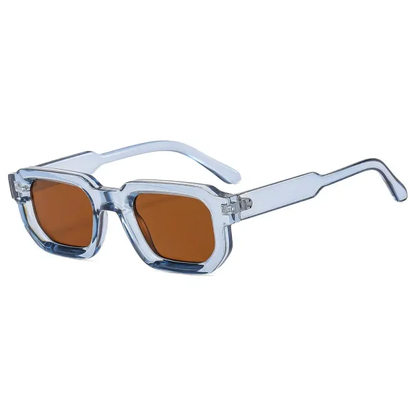 2025 Thick Frame Luxury Branded Sunglasses Black Small Frames Square Sun Glasses for Men Women - Image 3