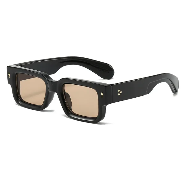 Ladies Small Square Thick Frame Eyewear Brand Designer Sunglass Men Sunglasses 2025 Luxury for Women - Image 5