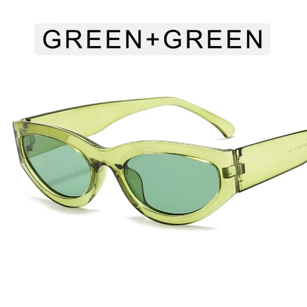 Fashion Small Beige square Frame Cat Eye Shades Trendy Beach Vintage Women Custom Sunglasses Retro - Image 5