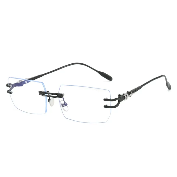 Luxury Metal Rimless Square Sunglasses Men Women Brand Designer Fashion Shades UV400 Sun Glasses 2025 - Image 4