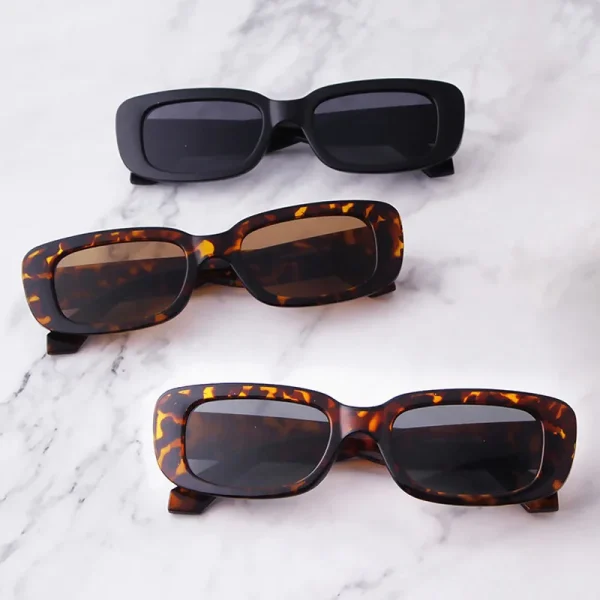 Classic Small Frame Women Brand Design Retro square Eyewear Female Clear Blue Red Green Lens Man Sunglasses UV400 - Image 2
