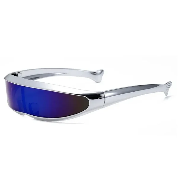Fashion Outdoor One Piece Sunglasses Personality X-man Fish Tail Windproof Sports Cycling Space Robots Y2K Shades - Image 5
