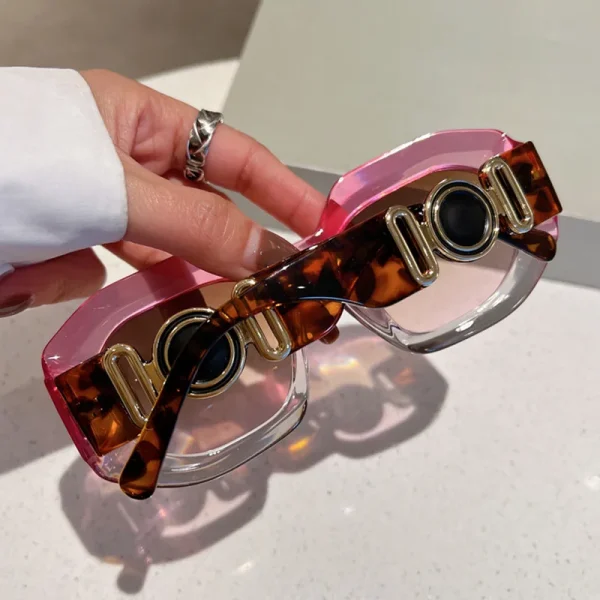 2025 Vintage Brand Designer Sunglasses UV400 Women Retro Classic Hexagon Big Frame Sun Glasses - Image 3