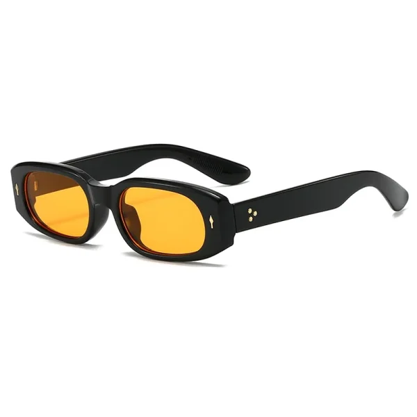 Fashion Vintage Rivets Decoration Rectangle Sunglasses UV400 Small Frame Punk Sun Glasses Men Women - Image 6
