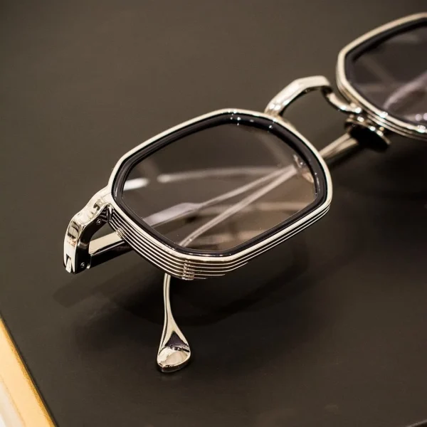 High Quality Custom logo Retro Square Metal Frame Sun Glasses Vintage Shades Women Polarized Sunglasses Men - Image 3