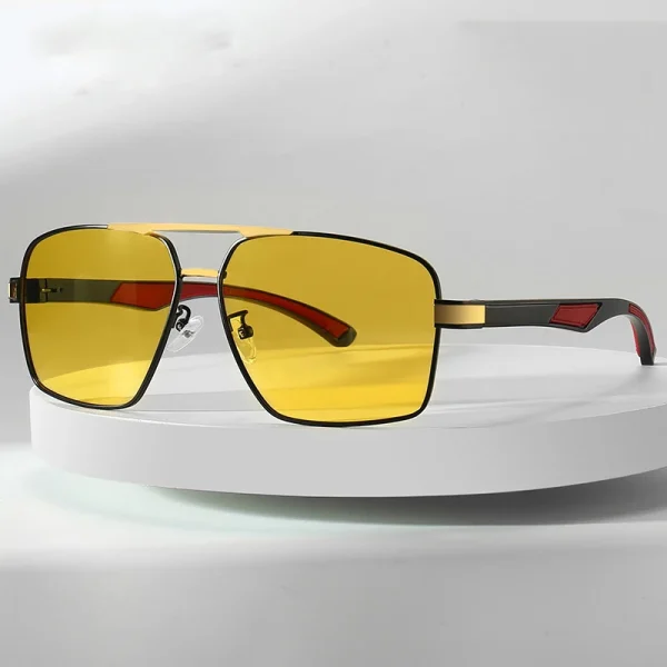 New Aluminum Magnesium Men Women 2025 Polarized Square Sunglasses Night Vision Glasses Driving High Quality