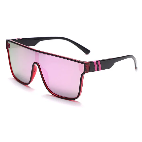 2025 High Quality Fashion Design Colorful Square Big Frame Shades Custom Luxury Brand Women UV400 Flat Top Sunglasses - Image 5