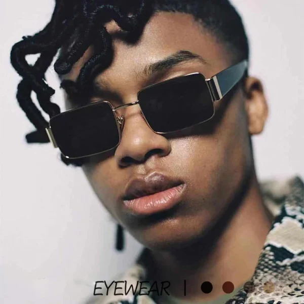 2025 Street Hip-Hop Metal Frame Sun Glasses Steam Punk Unisex Sunglasses High QualityTrendy Square Shades