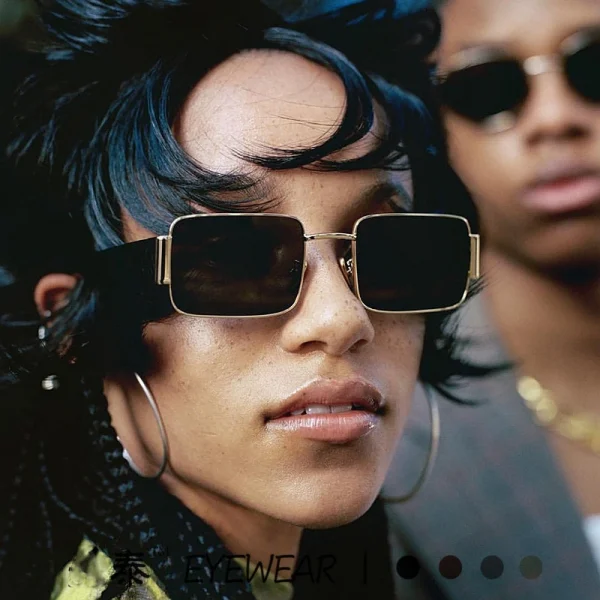 2025 Street Hip-Hop Metal Frame Sun Glasses Steam Punk Unisex Sunglasses High QualityTrendy Square Shades - Image 2