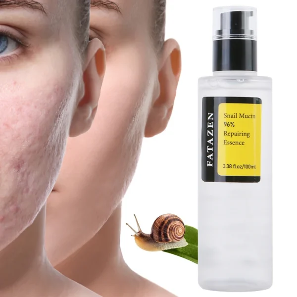 FATAZEN Natural Organic Skin Care Snail Mucin Repairing Essence Beauty Products Skin Boosting Moisturizing Snail Facial Serum - Image 3