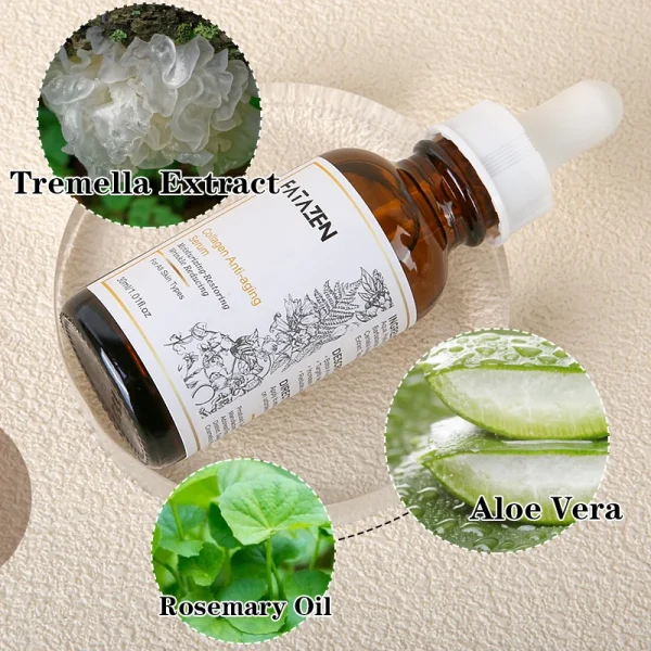 FATAZEN Collagen Anti Aging Serum Moisturizing Restoring Wrinkle Reducing for All Skin Type Facial Serum Essence for Face Lifing - Image 3