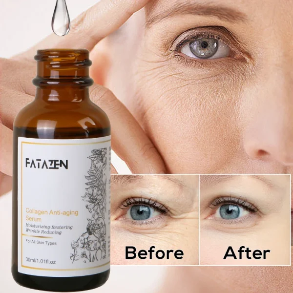 FATAZEN Collagen Anti Aging Serum Moisturizing Restoring Wrinkle Reducing for All Skin Type Facial Serum Essence for Face Lifing - Image 6