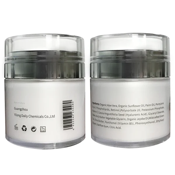 Wholesale Private Label Organic Day and Night Cream Whitening Anti Wrinkle Deep Moisturizing Hyaluronic Anti Aging Face Cream - Image 3