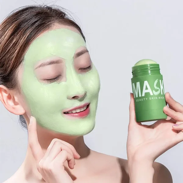 Purifying Clay Stick Mask Acne Treatment Face Mask Green Moisturizing & Exfoliating Organic Green Clay Mask Stick - Image 5