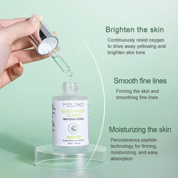 Anti Aging Lift Brightening Skin Care Hyaluronic Acid Vitamin C E Peptide Collagen Facial Glycyrrhiza Glabra Whitening Serum - Image 3
