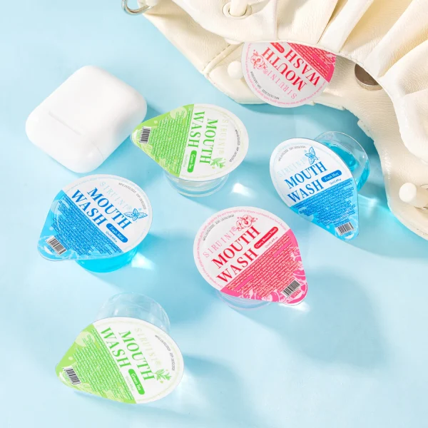 Custom OEM Natural Mint Mouthwash with Alcohol Free Formula for Travel Size Portable Use and Bulk Wholesale Refreshing Mouthwash