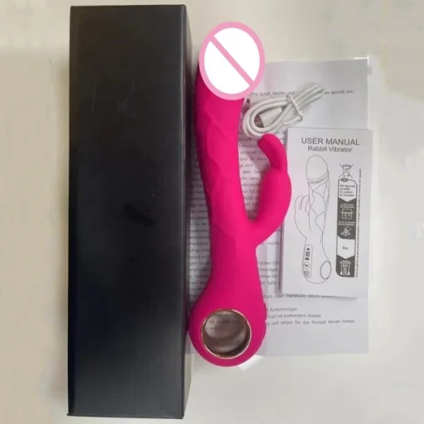 USB Rechargeable 9 Frequency Adult G Spot Clitoris Stimulator Realistic Bully Rabbit Vibrator with LCD Display for Women - Image 6