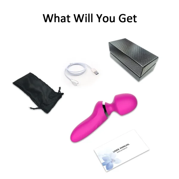 Personal Electric Handheld Powerful Vibration Wand Massager Back Massager Hot Massage Tool - Image 6