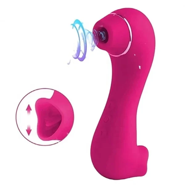 2 in 1 Adult Vibraphone 10-Speed USB Power Sucking & Licking Vibrator Women's Sexual Pleasure Featuring Dildo Vaginal Sex Toys - Image 6