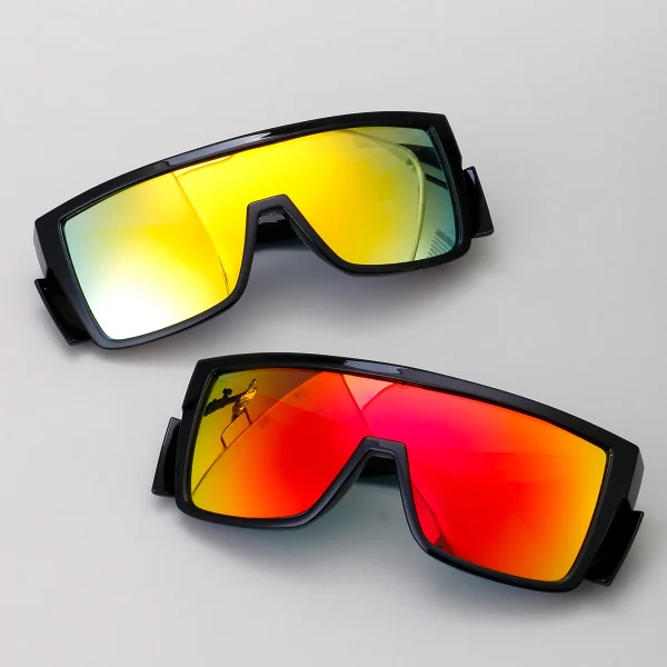 High Quality Retro Custom  Removable Shield ANSI Z87 Safety Sunglasses Mirror Oversize Square Shades Women Men 2025 - Image 6