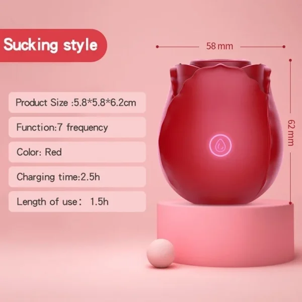 Rose Sex Toy Factory Wholesale Female Sucking Breast Clitoral Sexy Toys Adult Sex Rose Vibrator for Women Girls - Image 6