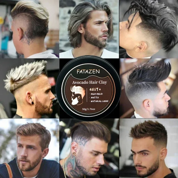 FATAZEN Avocado Bee Wax Matte Shine Finish Original Hold Strong Hair Styling Hair Wax Pomade Men's Hair Clay for Men - Image 5
