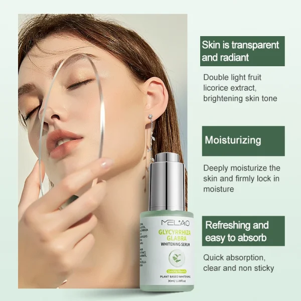 Anti Aging Lift Brightening Skin Care Hyaluronic Acid Vitamin C E Peptide Collagen Facial Glycyrrhiza Glabra Whitening Serum - Image 5