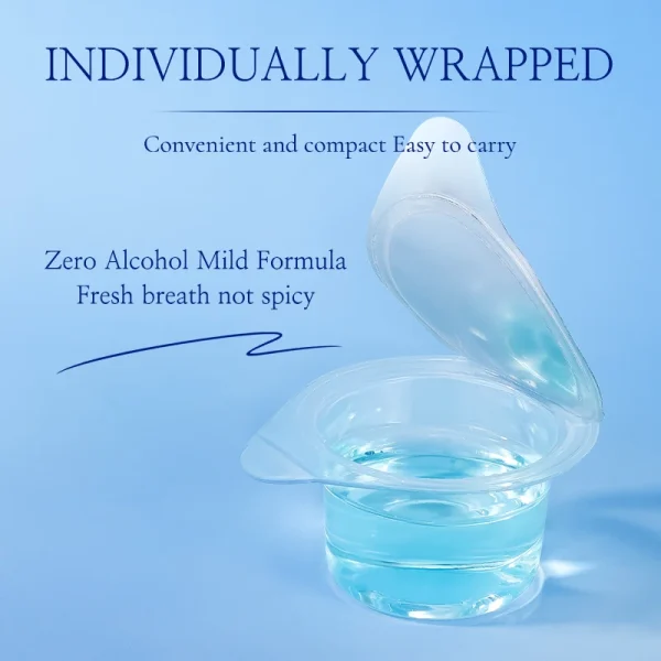 Custom Wholesale Cool Mint Refreshing Alcohol Free Natural Mini Private Label Travel Size Portable Concentrated Mouthwash - Image 4
