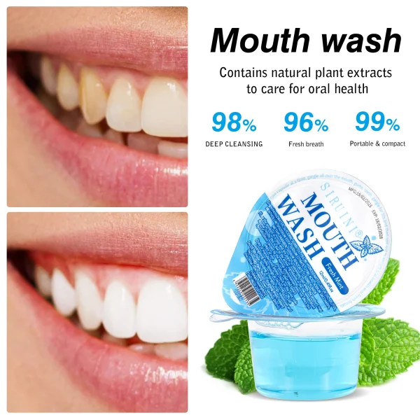Custom OEM Natural Mint Mouthwash with Alcohol Free Formula for Travel Size Portable Use and Bulk Wholesale Refreshing Mouthwash - Image 3