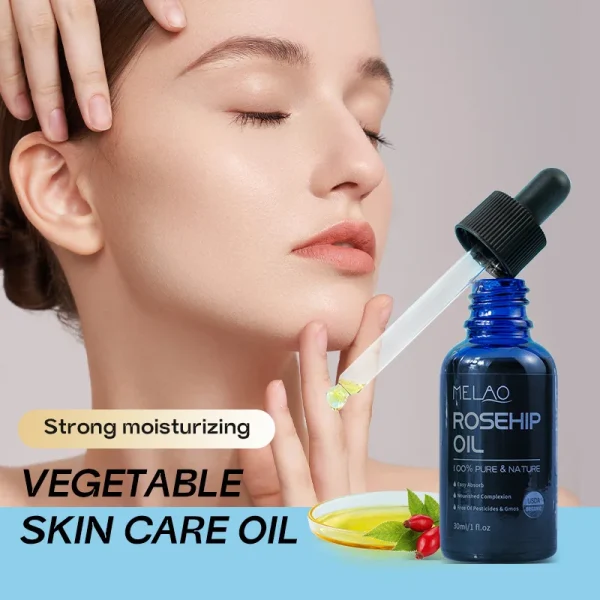 100% Pure Natural Moisturizing Body Hair Facial Organic Cold Pressed Rosehip Oil - Image 3