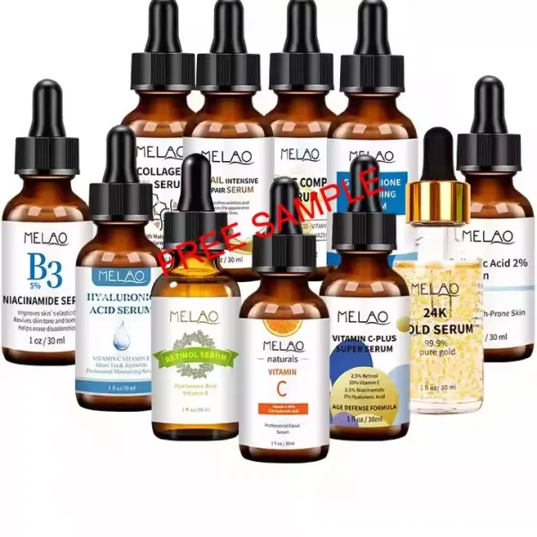 MELAO OEM Skincare Anti Aging Hyaluronic Acid Niacinamide Vitamin C E Skin Care Face Serum Facial Whitening 4 in 1 Serum - Image 5