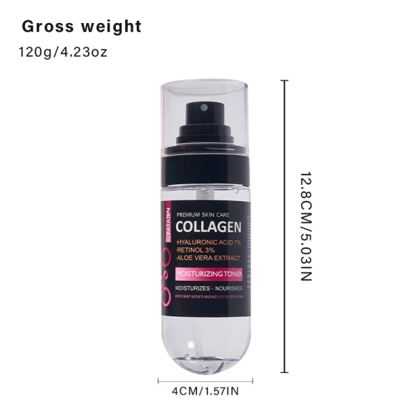 Private Label  Deep Moisturizing Collagen Facial Toner Turmeric Skincare Products Organic Anti-Aging Repair Water Face Toner - Image 5