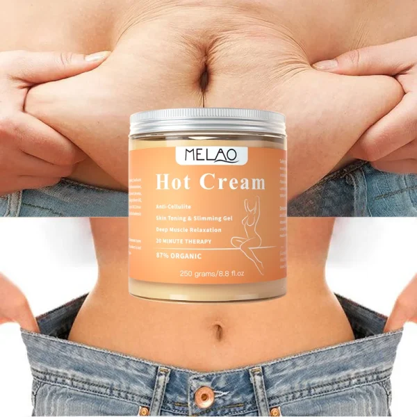 Private Label Custom Logo Natural Organic Body Weight Loss Belly Fat Burner Shaping Cellulite Burning Sweat Hot Slimming Cream - Image 4