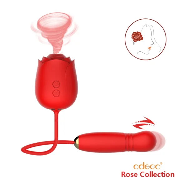 Odeco Drop Shipping Wholesale Rose Vibrators With Clitoris Sucking Stimulator Rose Toy for Women - Image 2