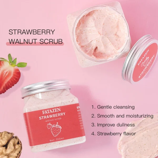 New Arrival Organic Whitening Skin Care Fruits SPA Whitening Moisturizing Body Scrub Private Label Exfoliating Rose Body Scrub - Image 3
