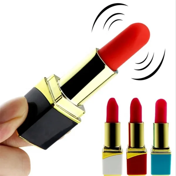 Women's Mini Bullet Vibrator 10 Frequency Lipstick Sex Toys for Clitoris Massage Includes Rabbit Vibrator Wand - Image 2