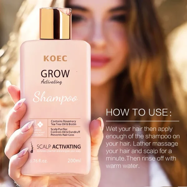 KOEC Simply Grow Activating Shampoo Deeply Nourish Hair Anti Hair Loss Rosemary Scalp Treatment Growth Shampoo for All Hair Type - Image 6