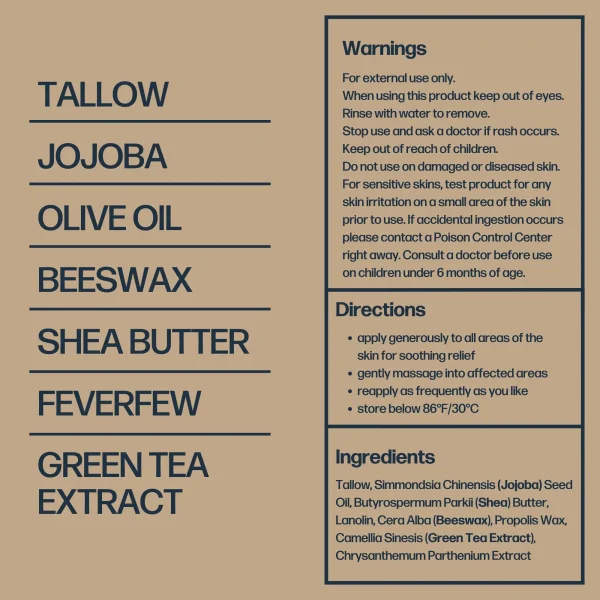 Organic Natural Hydrating Dry Skin Soothing Moisturizing Face Grass-fed for Skin Care Balm Beef Tallow Cream Tallow Moisturizer - Image 3
