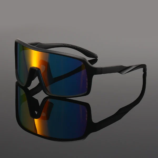 2366  Vintage UV400 High Quality Sunglasses pink Lens Large Frame Sports Sunglasses Cycling Sun Glasses - Image 5