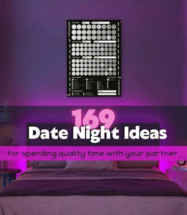 ZWFUN 169 Date Night Ideas and Conversations Scratch-off Poster for Bedroom Sex Product for Any Couple - Image 2
