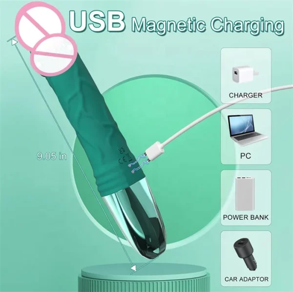 New LED Vibrating Clitoral Dildo 12-Frequency USB Power Adult Women's Sex Toys with G-Spot and Vaginal Vibrators - Image 3