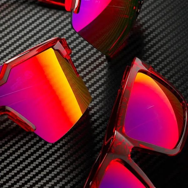 Classic Brand Polarized Lenses Side Shield Transparent Red Frame Custom Shades Sports Goggles Z87.1 Safety Sunglasses - Image 2