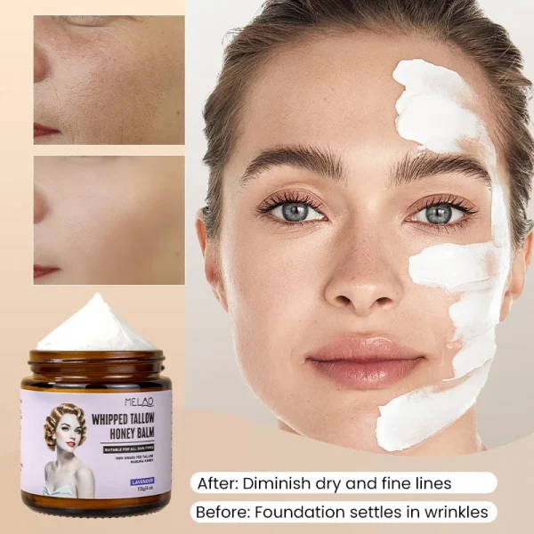 Organic Natural Hydrating Dry Skin Soothing Moisturizing Grass-fed Beef Tallow Face for Skin Care Beef Tallow Balm Tallow Cream - Image 2