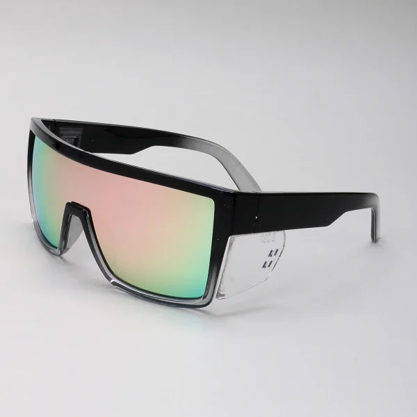 High Quality Retro Custom  Removable Shield ANSI Z87 Safety Sunglasses Mirror Oversize Square Shades Women Men 2025 - Image 5